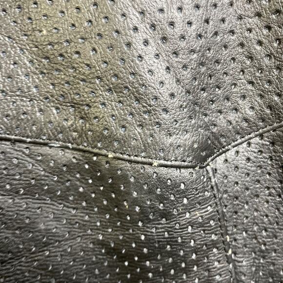 Hot Leathers Leather Vest Mens 48 Black Motorcycle Biker Devil Woman Patch USA - Picture 9 of 11